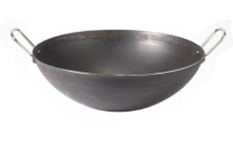 Iron Round Kadai - Steel Handle (2h) - 12 Inch