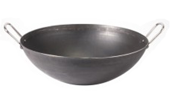 Iron Round Kadai - Steel Handle (2h)