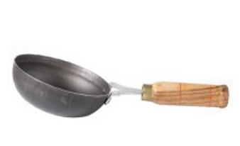 Iron Tadka Pan - Wood Handle - 5 Inch