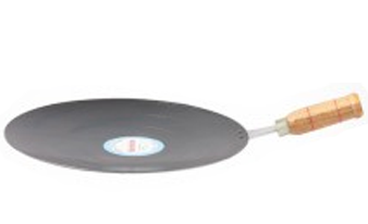 Iron Tawa (rotti Tawa) 14g Wooden Handle - 10 Inch